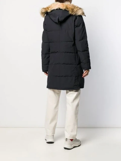 Shop Canada Goose Shelburne Hooded Parka Coat In 67 Navy Marine