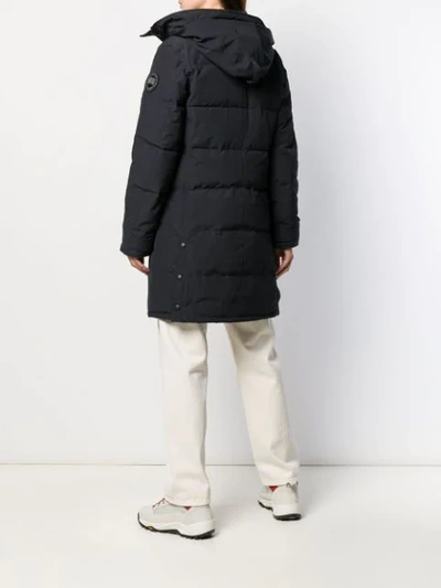 Shop Canada Goose Shelburne Hooded Parka Coat In 67 Navy Marine