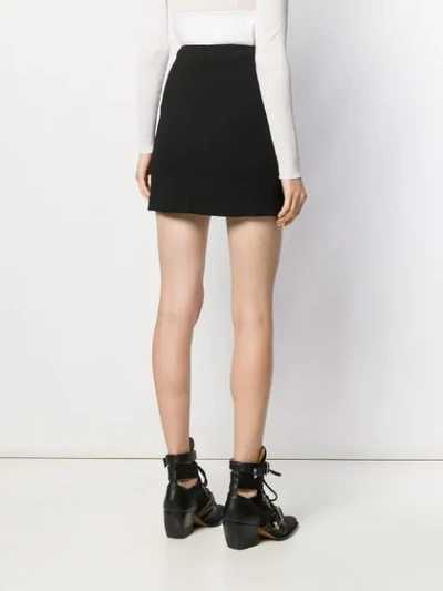 Shop Pinko Mirror Patch Mini Skirt In Black