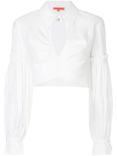 Shop Manning Cartell Young Immortals Cropped Shirt - White