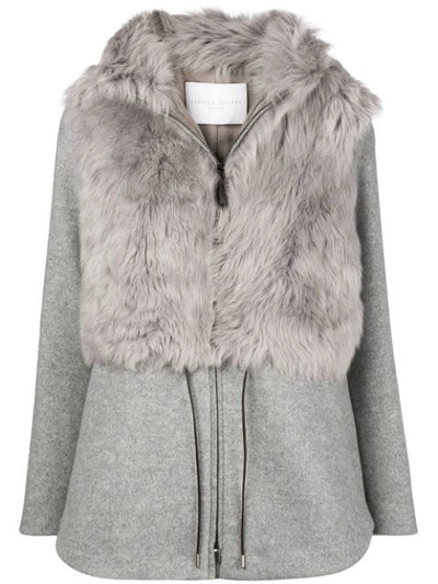 Shop Fabiana Filippi Fur Zipped Jacket - Grey