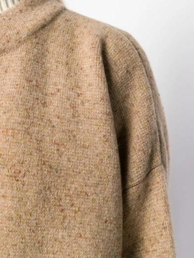 Shop Agnona Fur Lined Cardi-coat In Neutrals