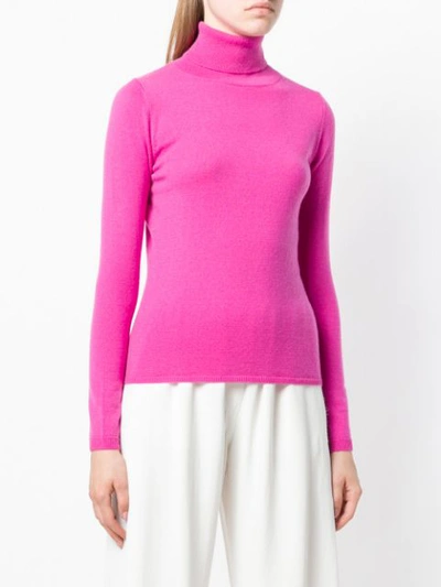 Shop Allude Turtleneck Sweater In Pink