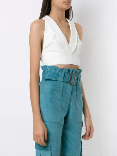 Shop Framed Lawrence Cropped Top In White