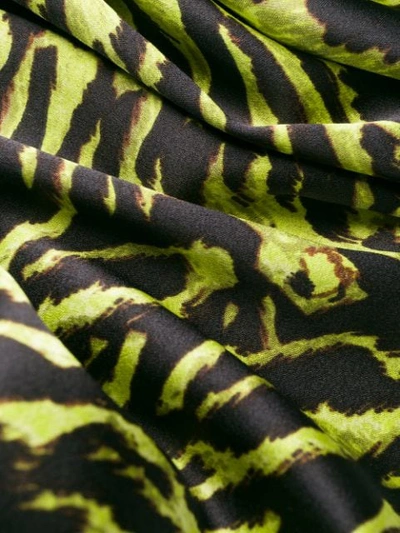 Shop Ganni Animal Print Maxi Dress In 852 Lime Tiger