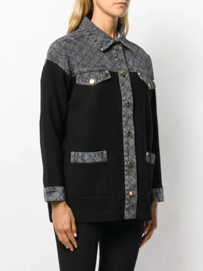 Shop Sandro Contrasting Collar Shirt In Black