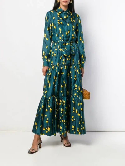 Shop La Doublej Bellini Maxi Dress In Blue