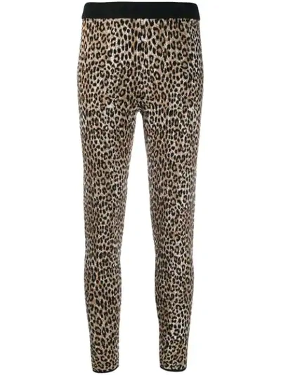 Shop Michael Michael Kors Leopard Print Leggings In Neutrals