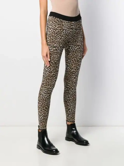 Shop Michael Michael Kors Leopard Print Leggings In Neutrals