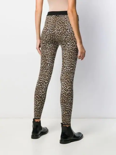 Shop Michael Michael Kors Leopard Print Leggings In Neutrals