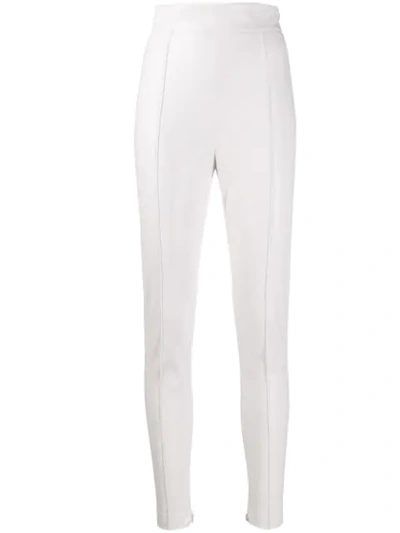 Shop Ermanno Scervino Faux Leather Skinny Trousers In White
