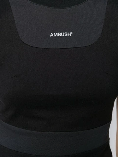 Shop Ambush Fitted Patchwork T-shirt In Black