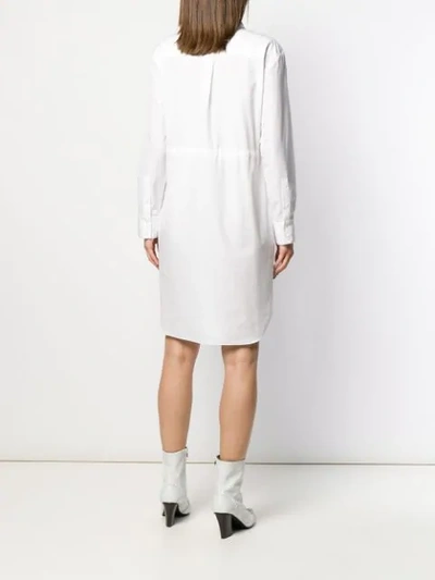 Shop Kenzo Mini Tiger Shirt Dress In White