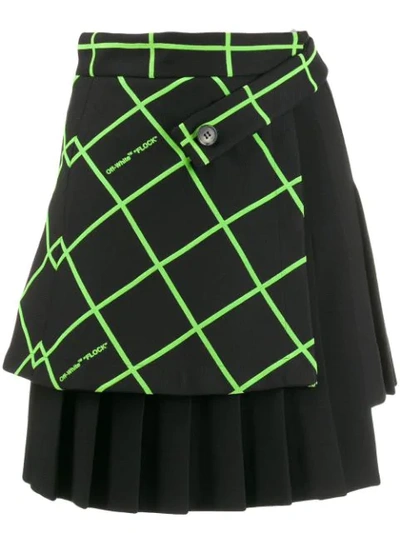 Shop Off-white Multipanel Mini Skirt In Black