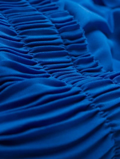 Shop Michael Michael Kors Pleated Flare Dress In Blue