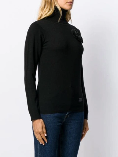 Shop Be Blumarine Roll Neck Sweater In Black