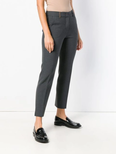 Shop Peserico Basic Tailored Trousers - Grey