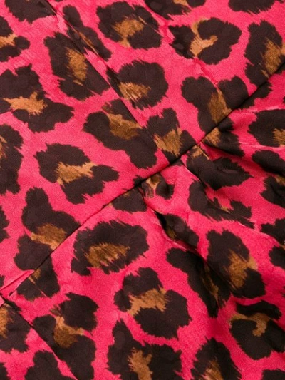Shop Msgm Animal Print Mini Dress In Pink