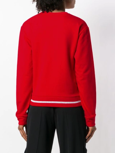 Shop Iceberg Microstud Logo Sweatshirt - Red