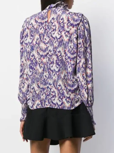 Shop Isabel Marant Étoile Abstract Print Blouse In Blue