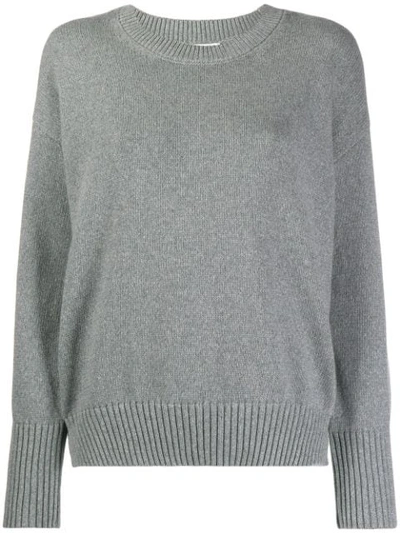 Shop Kenzo Pullover Mit Intarsien-logo In 93 Grey