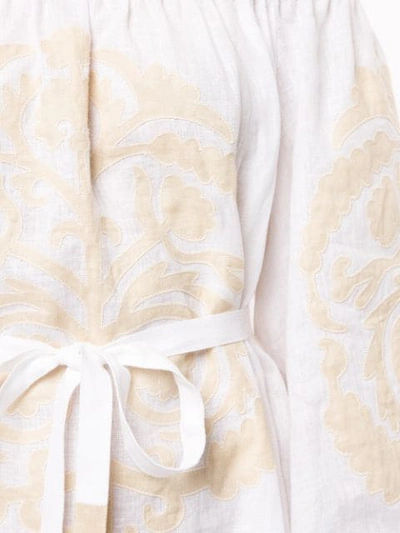 Shop Vita Kin Embroidered Off-shoulder Dress In White