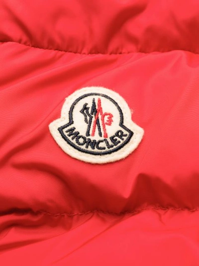 Shop Moncler Jacke Mit Gürtel In Red