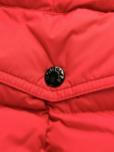 Shop Moncler Jacke Mit Gürtel In Red