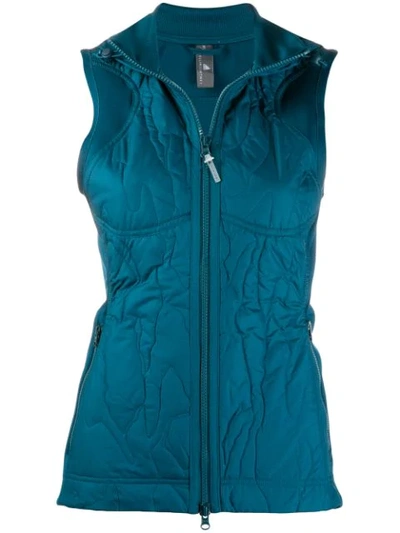 Shop Adidas By Stella Mccartney Quilted Performance Gilet In Blue