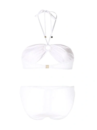 Shop Dolce & Gabbana Halterneck Bikini Set In White