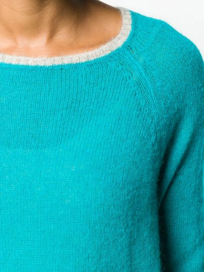 Shop Phisique Du Role Round Neck Sweater In Blue