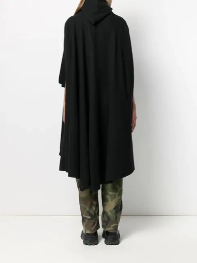 HOODED WRAP FRONT CAPE