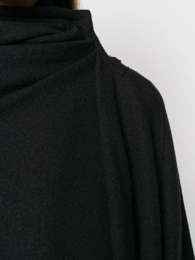 HOODED WRAP FRONT CAPE