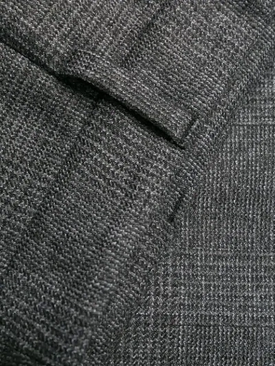 Shop Prada Checked A-line Skirt In Grey