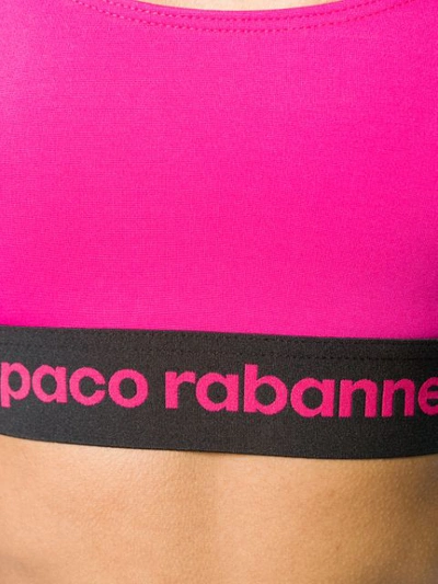 Shop Rabanne Logo Print Tank Top In Pink