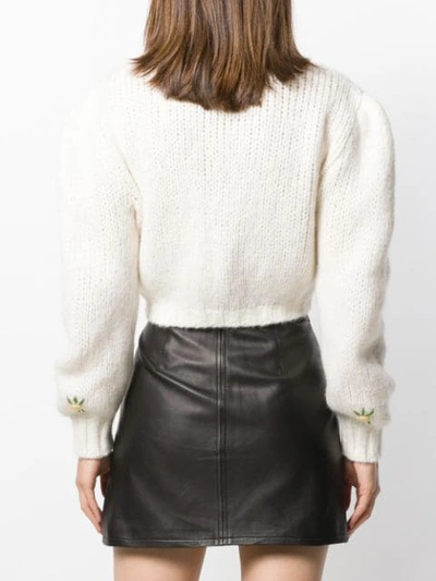 ALESSANDRA RICH CABLE KNIT JUMPER - 白色