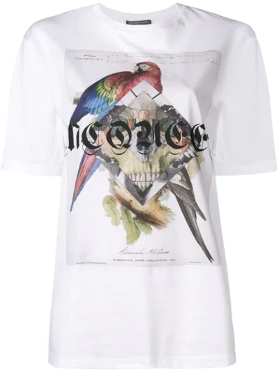 Shop Alexander Mcqueen Dutch Masters Printed T-shirt - White