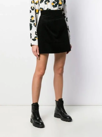 Shop N°21 Corduroy Effect Short Skirt In Black