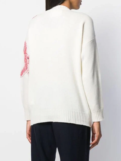 Shop Iceberg Deconstructed Mickey Mouse Jumper In 1102 Bianco