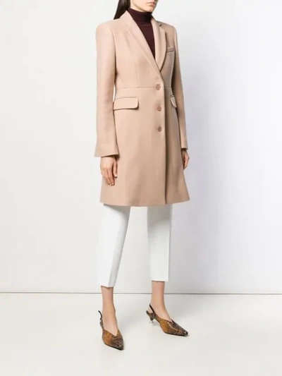 Shop Pinko Single Breasted Coat In Q10 Beige
