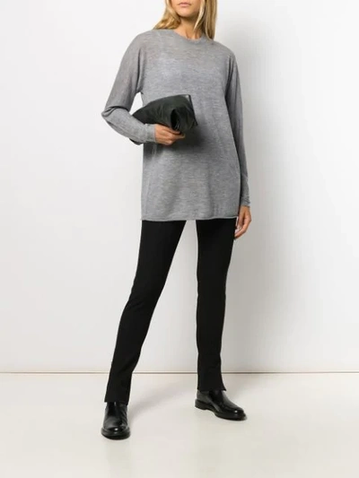 Shop Joseph Slouchy Fit T-shirt In Grey