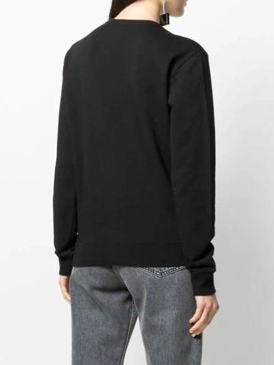 Shop Saint Laurent Midnight Sweatshirt In Black