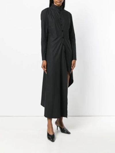Shop Alchemy Asymmetric Shirt Dress In Black