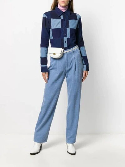 Shop Antik Batik Straight Leg Corduroy Trousers In Blue