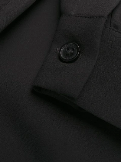 Shop Michael Kors Silk Pussybow Blouse In Black