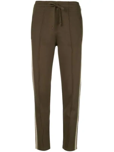 Shop Isabel Marant Étoile Slim Fit Track Trousers In Green