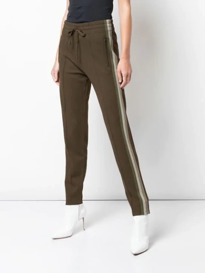 Shop Isabel Marant Étoile Slim Fit Track Trousers In Green