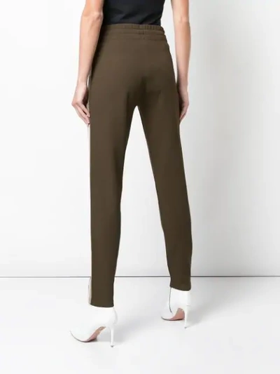 Shop Isabel Marant Étoile Slim Fit Track Trousers In Green