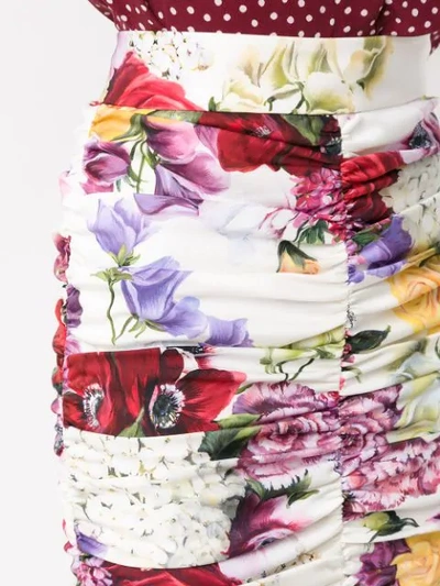 Shop Dolce & Gabbana Floral Print Mini Skirt In Multicolour