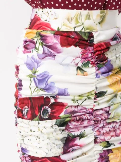 Dolce & Gabbana Floral Print Mini Skirt In Multicolour